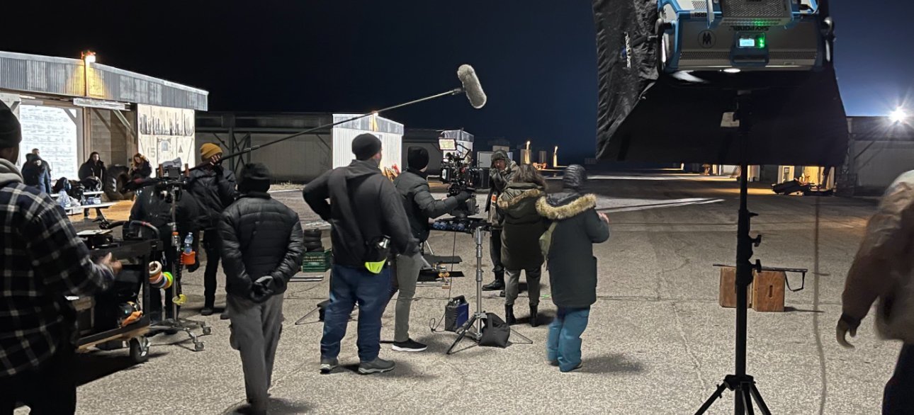 Behind-the-scenes candid