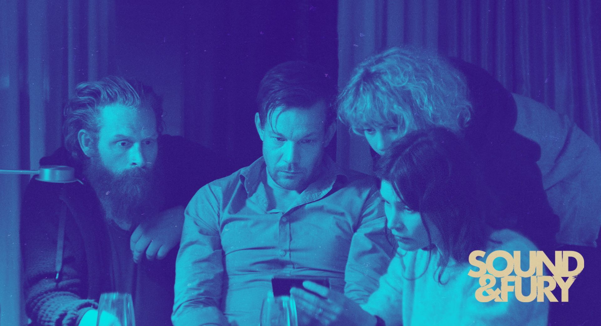Gavin's family huddled around a phone watching the viral clip